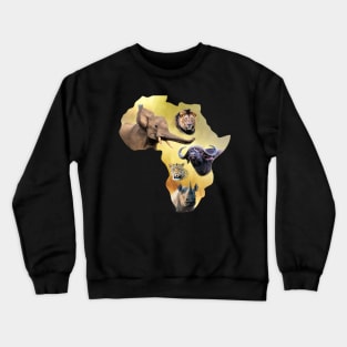 Africa's Big Five Animals | African Wildlife Crewneck Sweatshirt